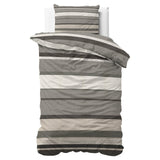 100% Brushed Cotton Duvet Cover Set Zuma | Taupe | King - 240cm (W) x 200cm (L) - The Bedding & Blankets Store