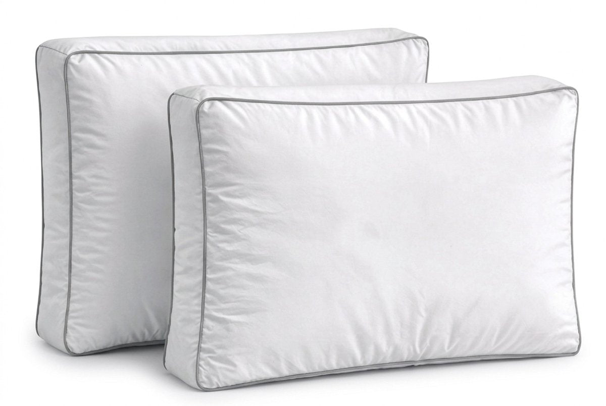 100% Cotton Box Pillow Pair | White | 50 x 60 x 10cm - The Bedding & Blankets Store