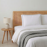100% Cotton Box Pillow Pair | White | 50 x 60 x 10cm - The Bedding & Blankets Store
