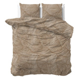 100% Cotton Duvet Cover Set Amber | Beige/Brown | Double - 200cm (W) x 200/220cm (L) - The Bedding & Blankets Store