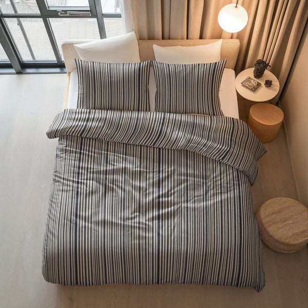 100% Cotton Duvet Cover Set Blue Regatta | Blue | Double - 200cm (W) x 200/220cm (L) - The Bedding & Blankets Store