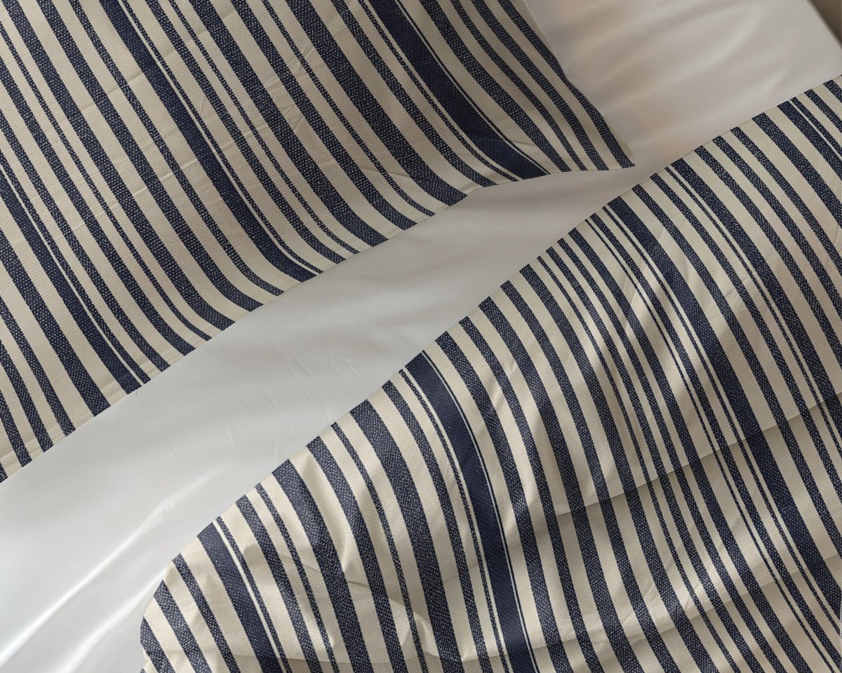 100% Cotton Duvet Cover Set Blue Regatta | Blue | Double - 200cm (W) x 200/220cm (L) - The Bedding & Blankets Store