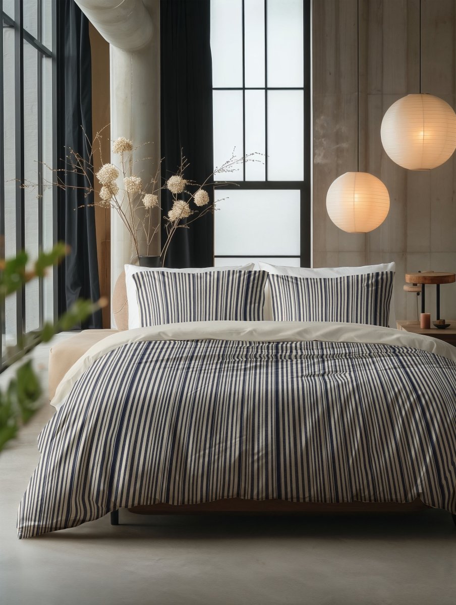 100% Cotton Duvet Cover Set Blue Regatta | Blue | Double - 200cm (W) x 200/220cm (L) - The Bedding & Blankets Store