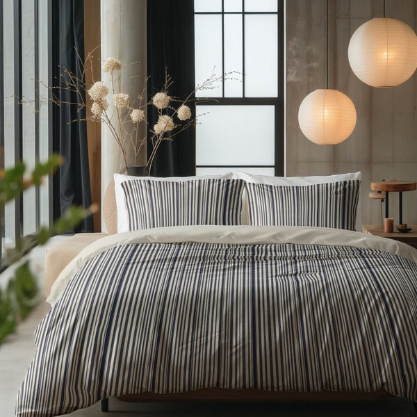 100% Cotton Duvet Cover Set Blue Regatta | Blue | Double - 200cm (W) x 200/220cm (L) - The Bedding & Blankets Store