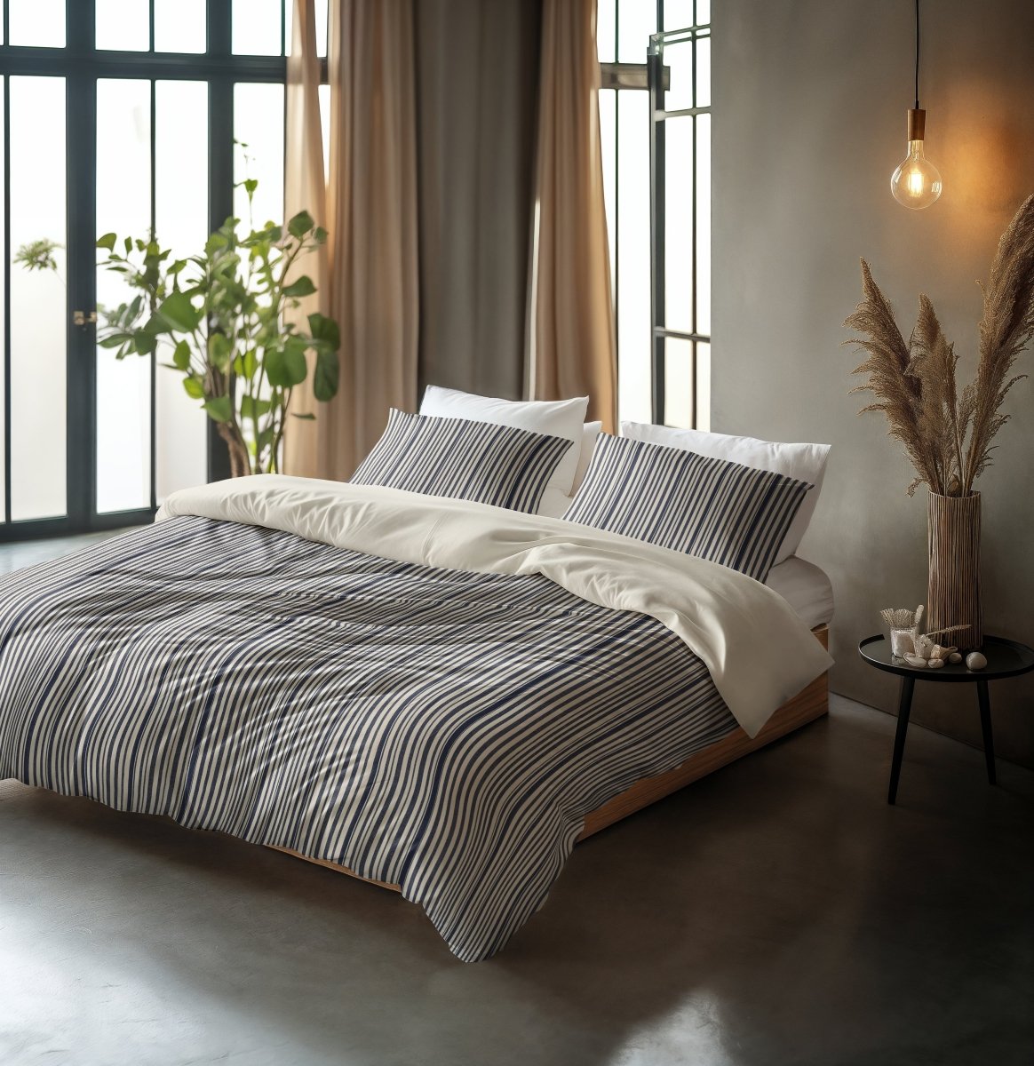 100% Cotton Duvet Cover Set Blue Regatta | Blue | Double - 200cm (W) x 200/220cm (L) - The Bedding & Blankets Store