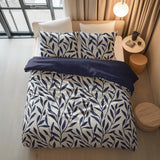 100% Cotton Duvet Cover Set Blue Willow | Blue | Double - 200cm (W) x 200/220cm (L) - The Bedding & Blankets Store