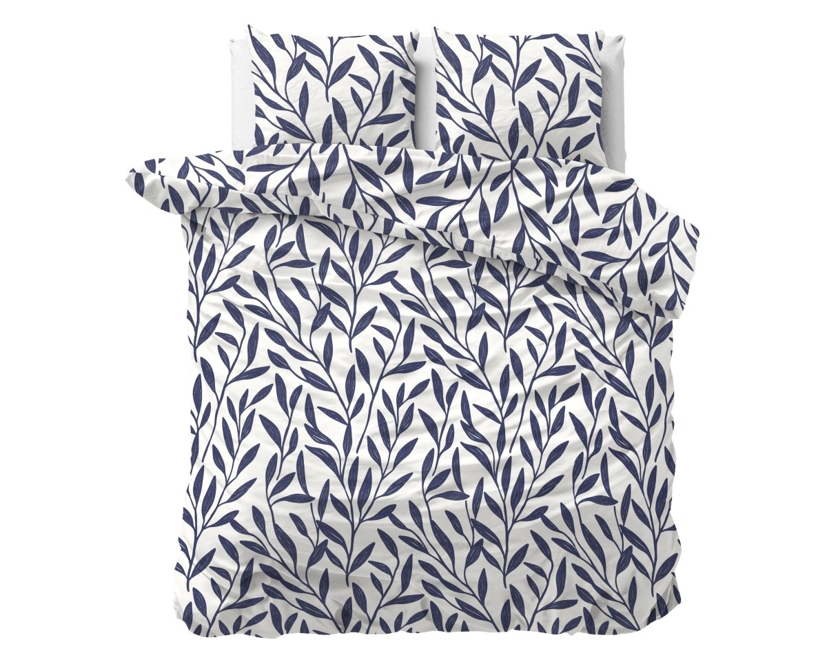 100% Cotton Duvet Cover Set Blue Willow | Blue | Double - 200cm (W) x 200/220cm (L) - The Bedding & Blankets Store
