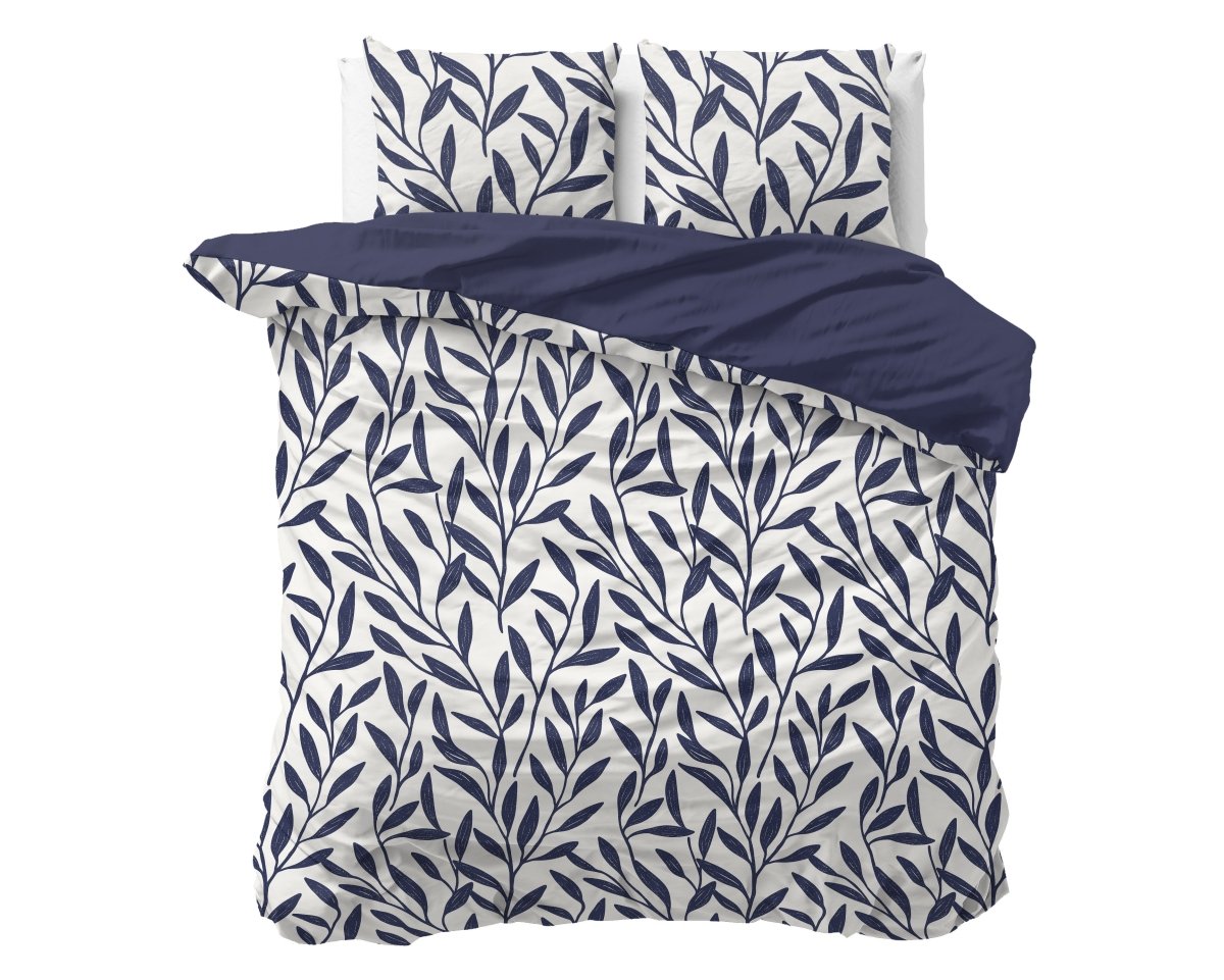 100% Cotton Duvet Cover Set Blue Willow | Blue | Double - 200cm (W) x 200/220cm (L) - The Bedding & Blankets Store