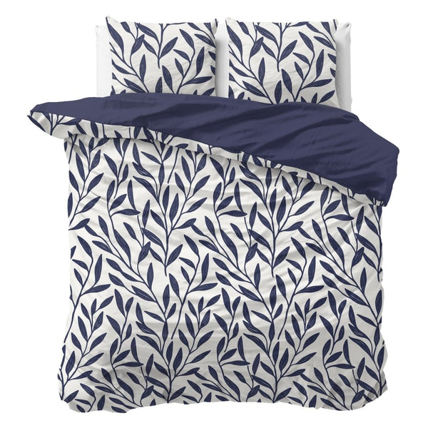100% Cotton Duvet Cover Set Blue Willow | Blue | Double - 200cm (W) x 200/220cm (L) - The Bedding & Blankets Store
