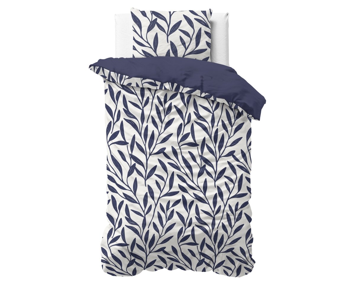 100% Cotton Duvet Cover Set Blue Willow | Blue | Double - 200cm (W) x 200/220cm (L) - The Bedding & Blankets Store