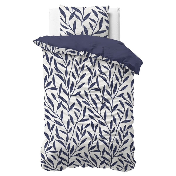 100% Cotton Duvet Cover Set Blue Willow | Blue | Double - 200cm (W) x 200/220cm (L) - The Bedding & Blankets Store