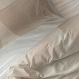 100% Cotton Duvet Cover Set Blush Angles | Sand/Beige | Double - 200cm (W) x 200/220cm (L) - The Bedding & Blankets Store