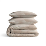 100% Cotton Duvet Cover Set Blush Angles | Sand/Beige | Double - 200cm (W) x 200/220cm (L) - The Bedding & Blankets Store