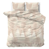 100% Cotton Duvet Cover Set Blush Angles | Sand/Beige | Double - 200cm (W) x 200/220cm (L) - The Bedding & Blankets Store