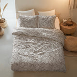 100% Cotton Duvet Cover Set Breeze | Taupe | King Long - 240cm (W) x 220cm (L) - The Bedding & Blankets Store