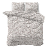 100% Cotton Duvet Cover Set Breeze | Taupe | King Long - 240cm (W) x 220cm (L) - The Bedding & Blankets Store