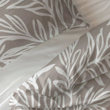 100% Cotton Duvet Cover Set Breeze | Taupe | King Long - 240cm (W) x 220cm (L) - The Bedding & Blankets Store