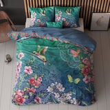 100% Cotton Duvet Cover Set Brenda | Blue | Single - 135cm (W) x 200cm (L) - The Bedding & Blankets Store