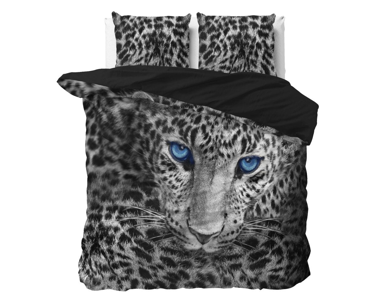 100% Cotton Duvet Cover Set Cheetah | Grey | Single - 135cm (W) x 200cm (L) - The Bedding & Blankets Store