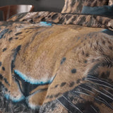 100% Cotton Duvet Cover Set Cheetah | Taupe | Single - 135cm (W) x 200cm (L) - The Bedding & Blankets Store