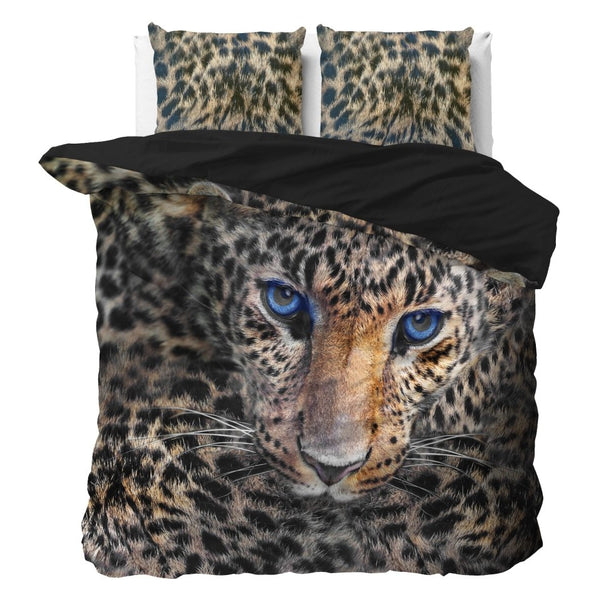 100% Cotton Duvet Cover Set Cheetah | Taupe | Single - 135cm (W) x 200cm (L) - The Bedding & Blankets Store