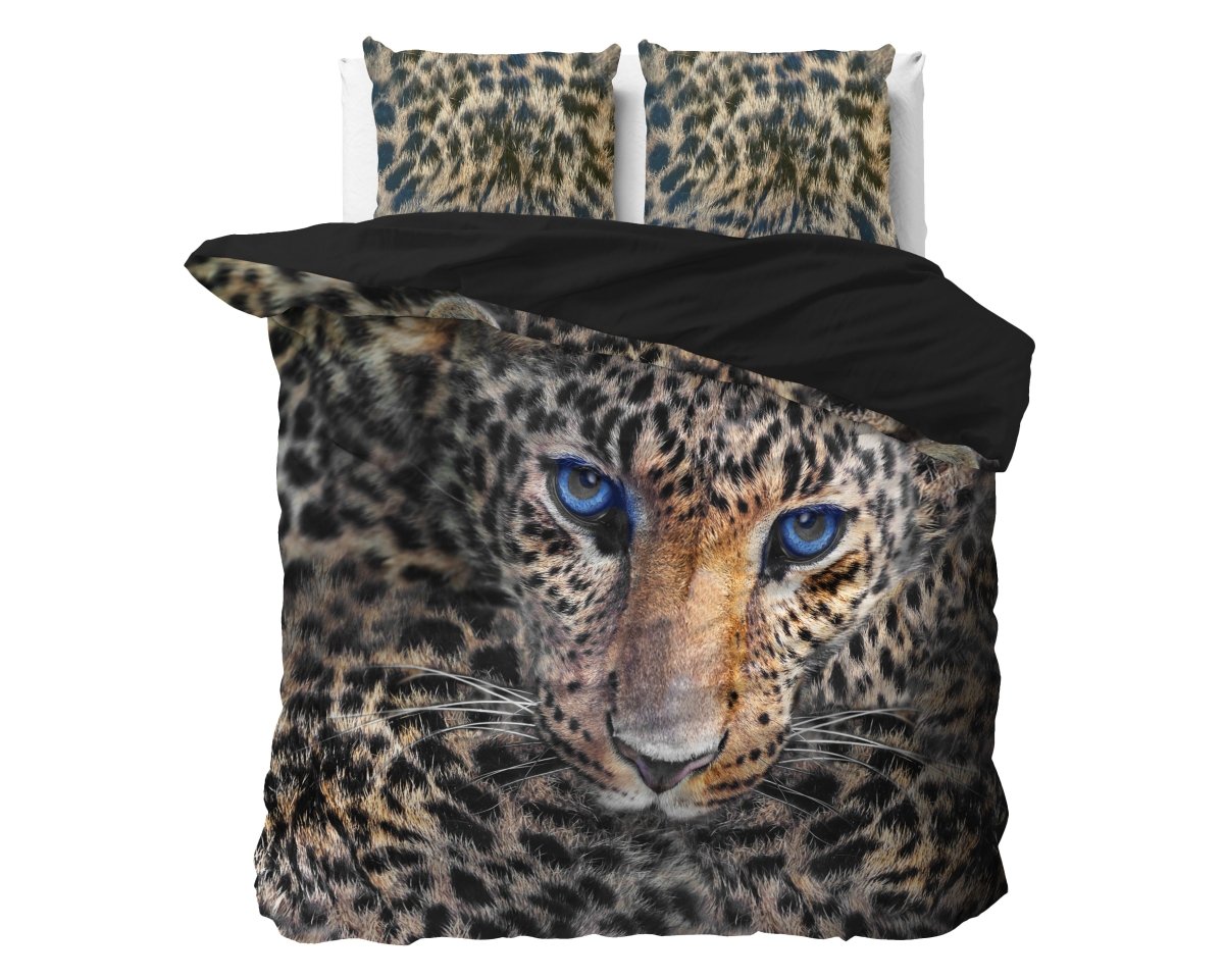 100% Cotton Duvet Cover Set Cheetah | Taupe | Single - 135cm (W) x 200cm (L) - The Bedding & Blankets Store
