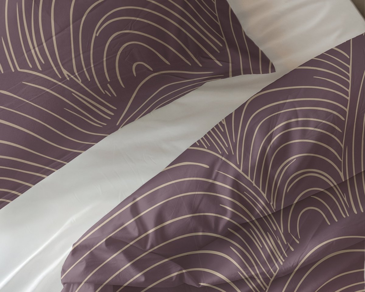 100% Cotton Duvet Cover Set Dreamscape | Purple | Double - 200cm (W) x 200/220cm (L) - The Bedding & Blankets Store