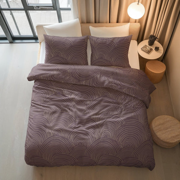 100% Cotton Duvet Cover Set Dreamscape | Purple | Double - 200cm (W) x 200/220cm (L) - The Bedding & Blankets Store