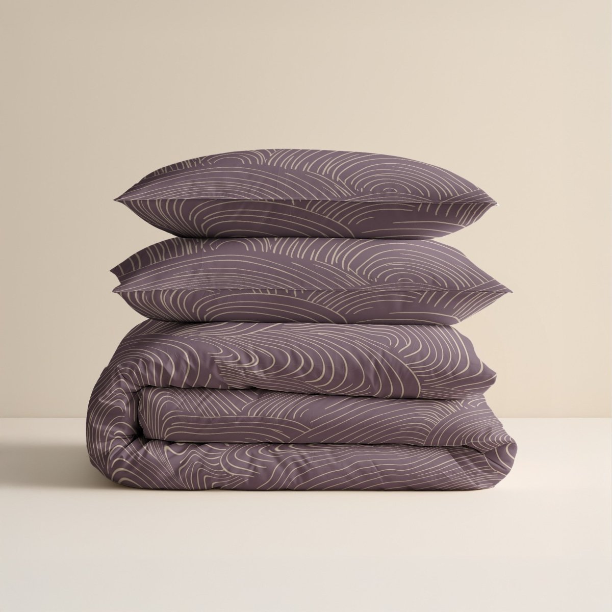 100% Cotton Duvet Cover Set Dreamscape | Purple | Double - 200cm (W) x 200/220cm (L) - The Bedding & Blankets Store