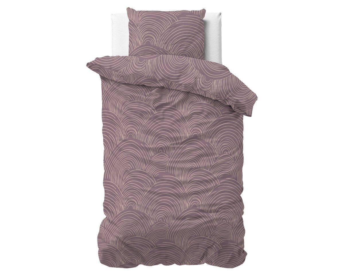 100% Cotton Duvet Cover Set Dreamscape | Purple | Double - 200cm (W) x 200/220cm (L) - The Bedding & Blankets Store