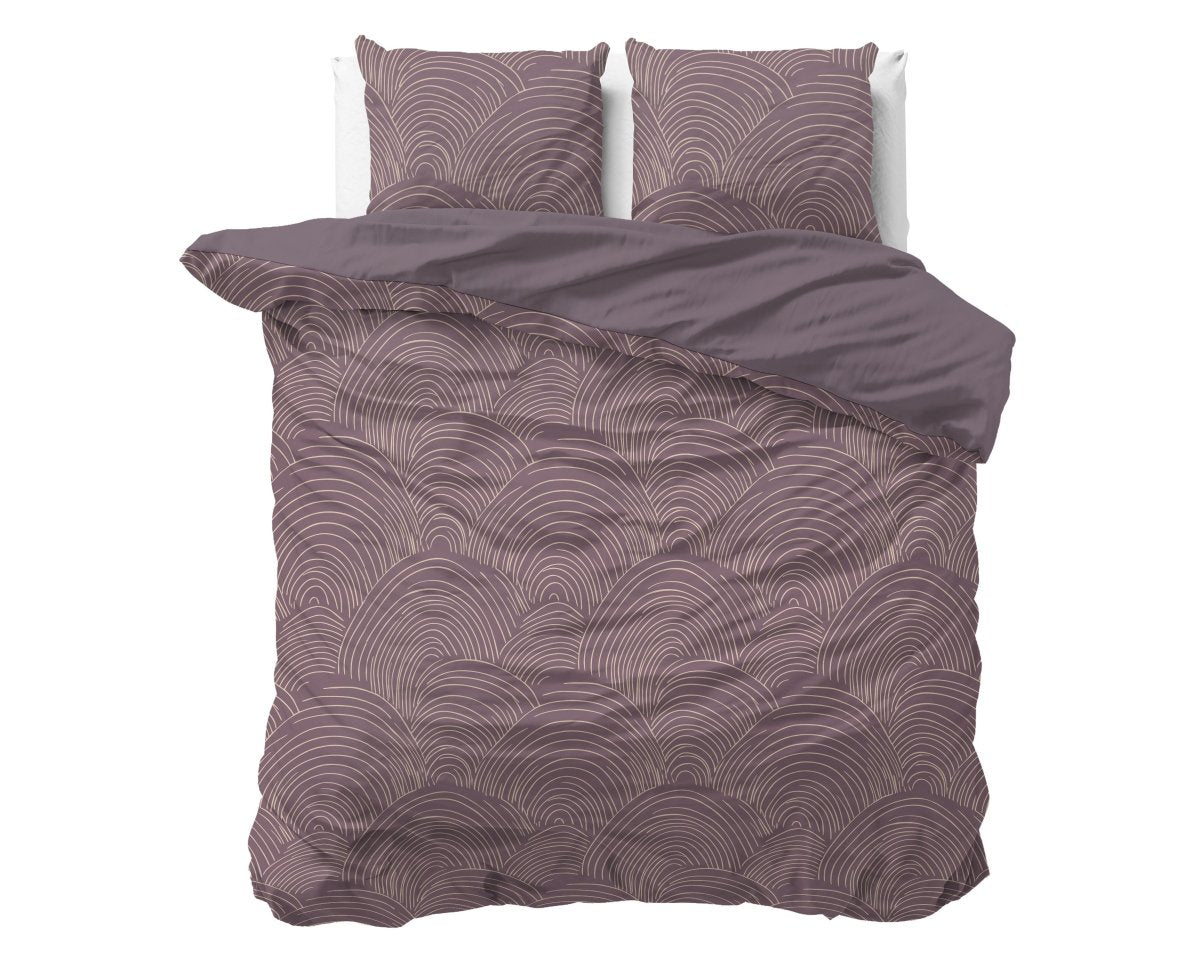 100% Cotton Duvet Cover Set Dreamscape | Purple | Double - 200cm (W) x 200/220cm (L) - The Bedding & Blankets Store