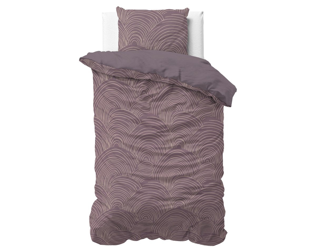 100% Cotton Duvet Cover Set Dreamscape | Purple | Double - 200cm (W) x 200/220cm (L) - The Bedding & Blankets Store