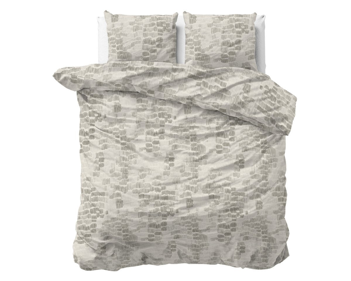 100% Cotton Duvet Cover Set Drift | Green | King Long - 240cm (W) x 220cm (L) - The Bedding & Blankets Store