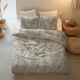 100% Cotton Duvet Cover Set Drift | Green | King Long - 240cm (W) x 220cm (L) - The Bedding & Blankets Store