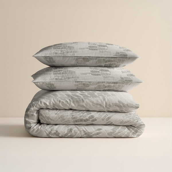 100% Cotton Duvet Cover Set Drift | Green | King Long - 240cm (W) x 220cm (L) - The Bedding & Blankets Store