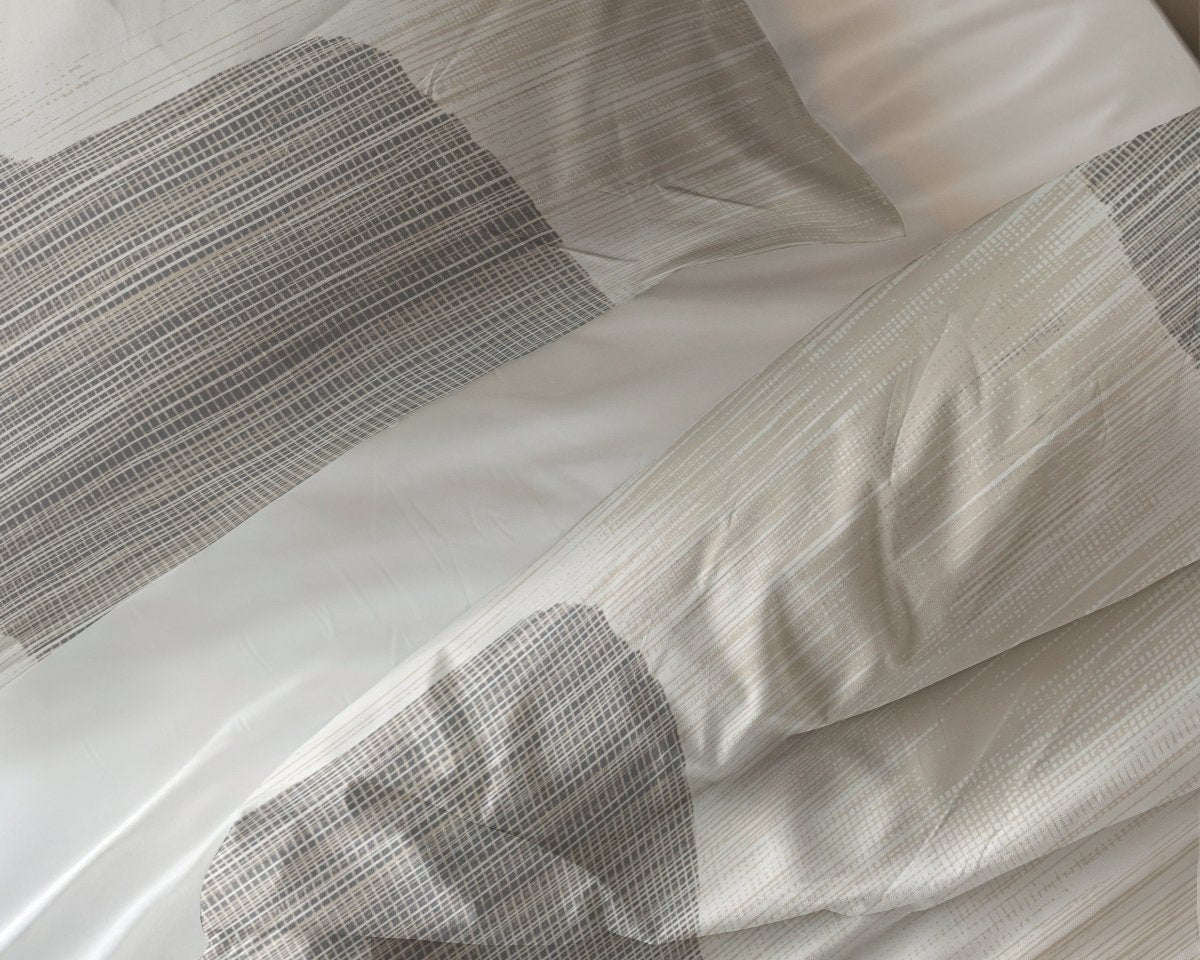 100% Cotton Duvet Cover Set Dune | Grey | Double - 200cm (W) x 200/220cm (L) - The Bedding & Blankets Store