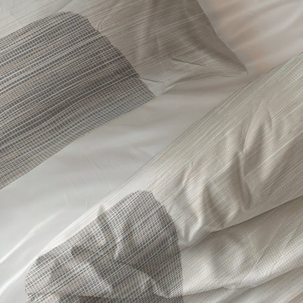 100% Cotton Duvet Cover Set Dune | Grey | Double - 200cm (W) x 200/220cm (L) - The Bedding & Blankets Store