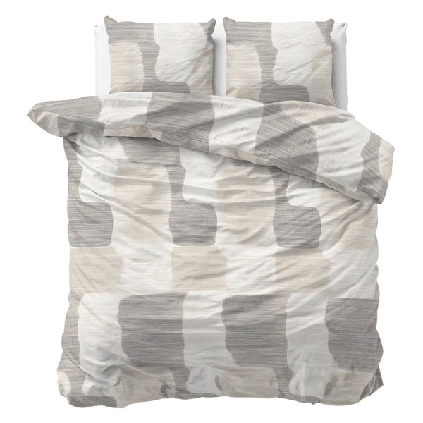 100% Cotton Duvet Cover Set Dune | Grey | Double - 200cm (W) x 200/220cm (L) - The Bedding & Blankets Store