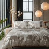 100% Cotton Duvet Cover Set Echo | Beige | King Long - 240cm (W) x 220cm (L) - The Bedding & Blankets Store