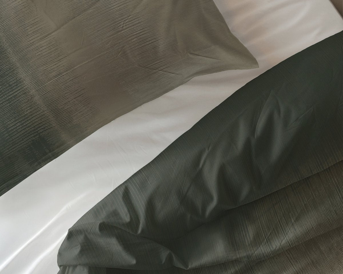 100% Cotton Duvet Cover Set Eden | Green | King Long - 240cm (W) x 220cm (L) - The Bedding & Blankets Store