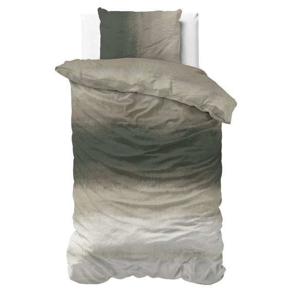 100% Cotton Duvet Cover Set Eden | Green | King Long - 240cm (W) x 220cm (L) - The Bedding & Blankets Store