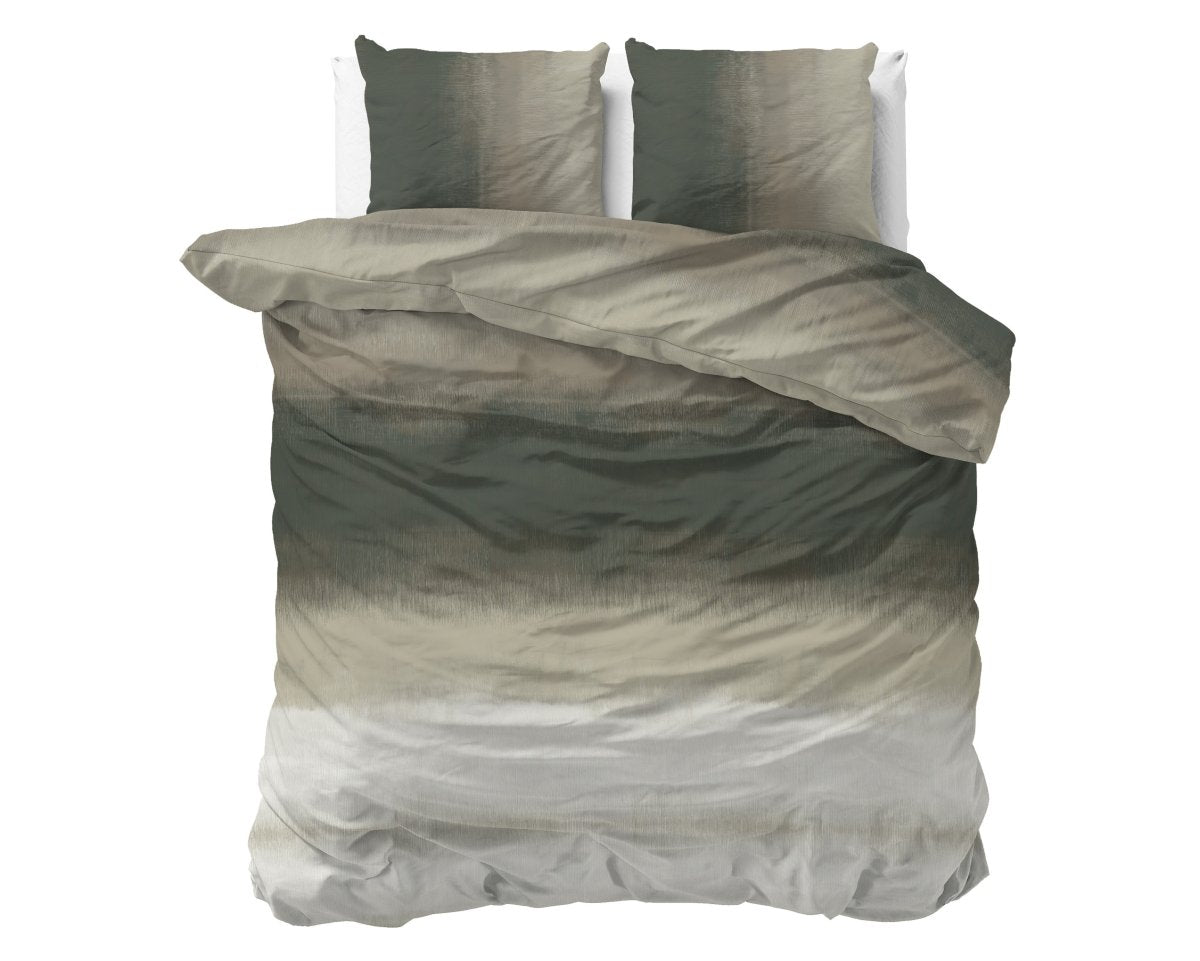 100% Cotton Duvet Cover Set Eden | Green | King Long - 240cm (W) x 220cm (L) - The Bedding & Blankets Store