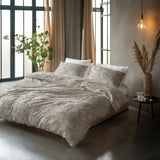 100% Cotton Duvet Cover Set Flay | Sand | King Long - 240cm (W) x 220cm (L) - The Bedding & Blankets Store