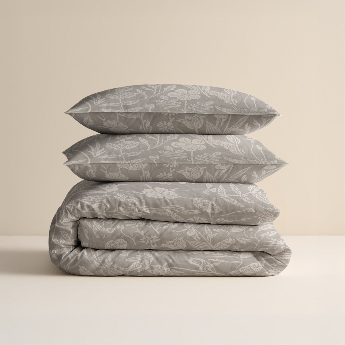 100% Cotton Duvet Cover Set Flay | Sand | King Long - 240cm (W) x 220cm (L) - The Bedding & Blankets Store