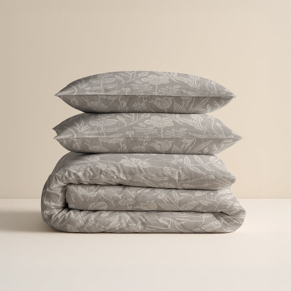 100% Cotton Duvet Cover Set Flay | Sand | King Long - 240cm (W) x 220cm (L) - The Bedding & Blankets Store