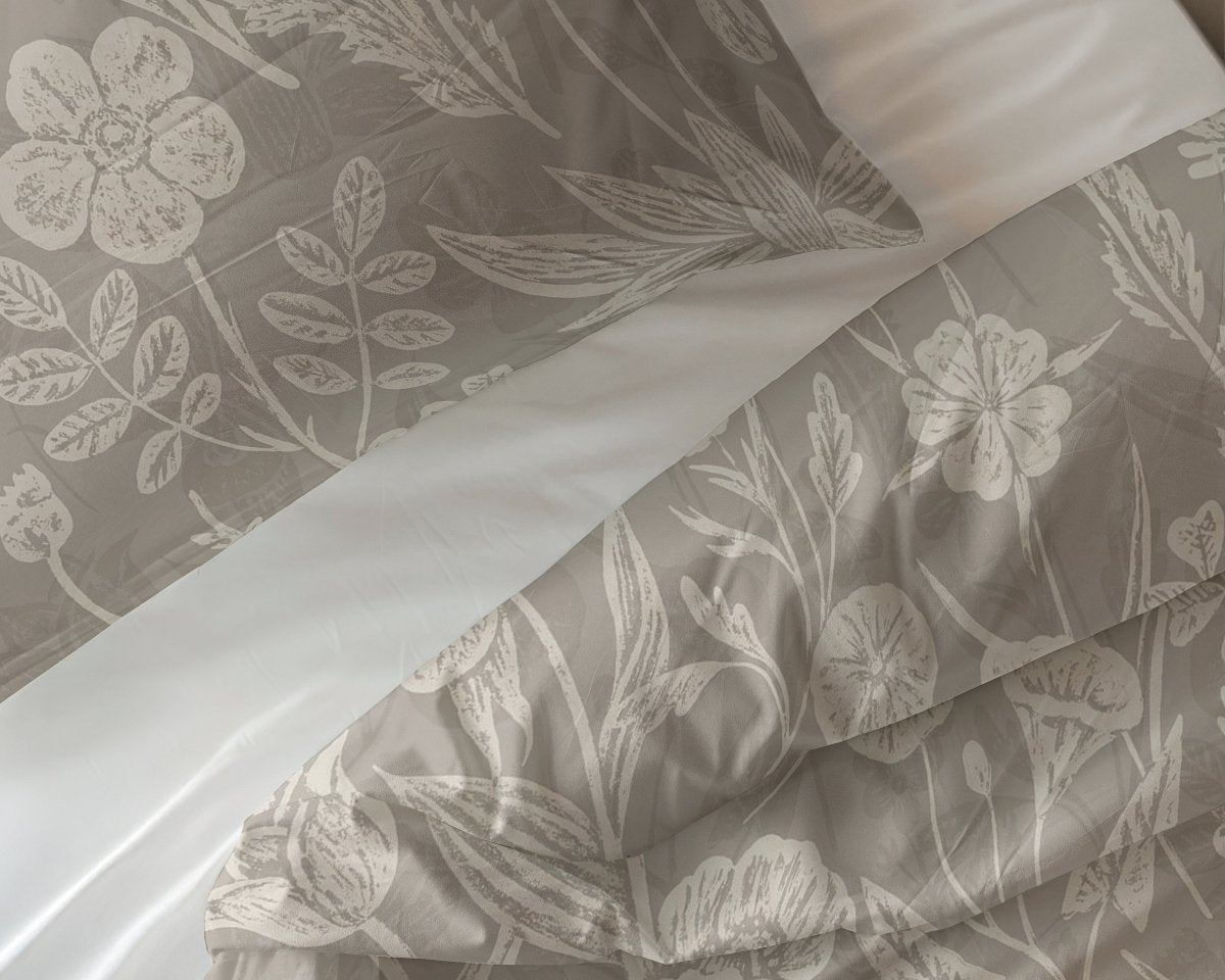100% Cotton Duvet Cover Set Flay | Sand | King Long - 240cm (W) x 220cm (L) - The Bedding & Blankets Store