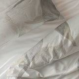 100% Cotton Duvet Cover Set Foilage | Silver Grey | Double - 200cm (W) x 200/220cm (L) - The Bedding & Blankets Store