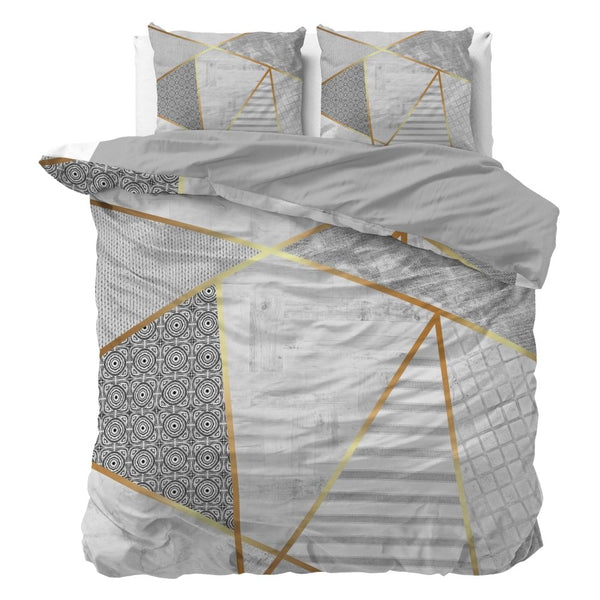 100% Cotton Duvet Cover Set Graphic | White | Single - 135cm (W) x 200cm (L) - The Bedding & Blankets Store