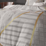 100% Cotton Duvet Cover Set Graphic | White | Single - 135cm (W) x 200cm (L) - The Bedding & Blankets Store