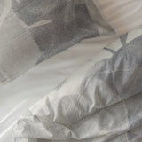 100% Cotton Duvet Cover Set Lunara | Silver | King Long - 240cm (W) x 220cm (L) - The Bedding & Blankets Store